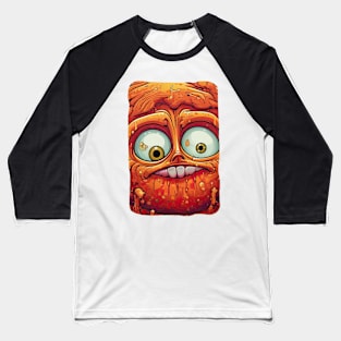 Funny Monster Face Baseball T-Shirt